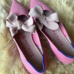 Rothy's Rose Mary Jane Bow Flats - size 8